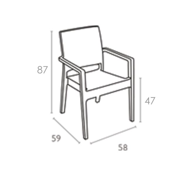 صندلی دسته دار بامبو برند نظری | هونیک