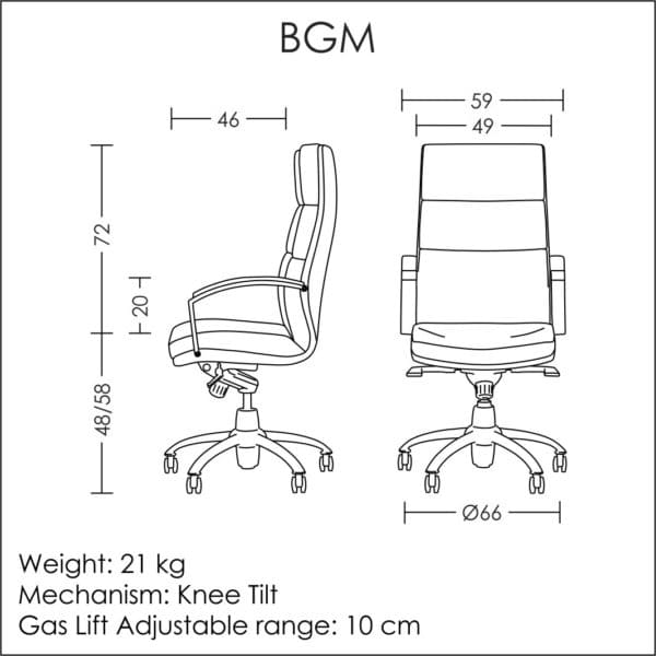 صندلی مدیریتی آرتمن مدل BGM شیری | هونیک